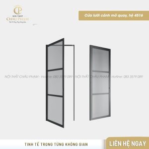 Cửa lưới cánh mở quay, hệ 4516