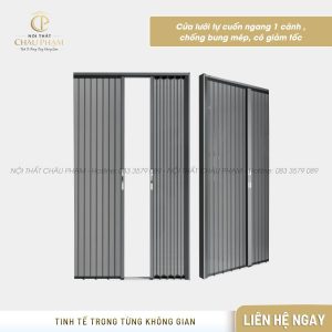 Cửa lưới tự cuốn ngang 1 cánh , chống bung mép, có giảm tốc