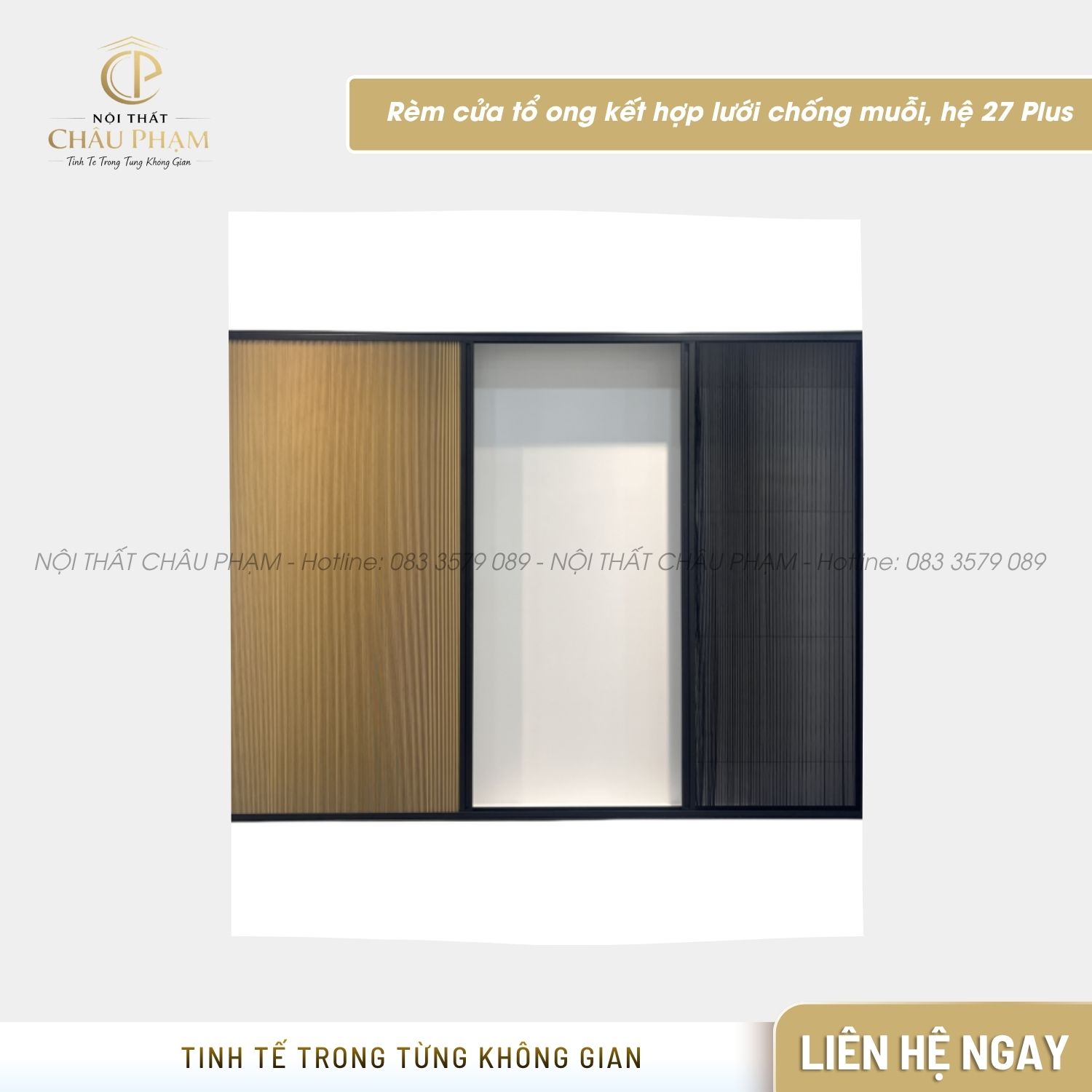 Rèm cửa tổ ong kết hợp lưới chống muỗi, hệ 27 Plus (4)