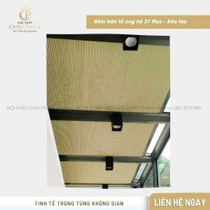 Rèm trần tổ ong hệ 27 Plus - Kéo tay