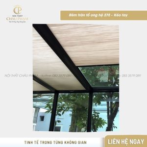 Rèm trần tổ ong hệ 27E - Kéo tay