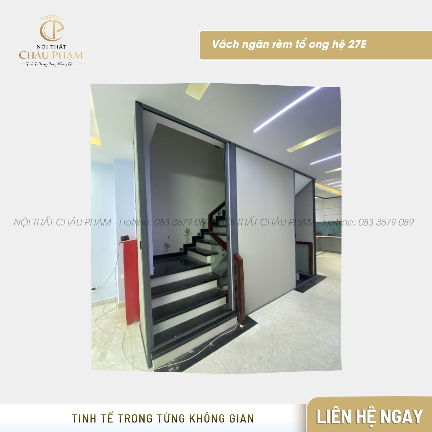 Vách ngăn rèm tổ ong hệ 27E