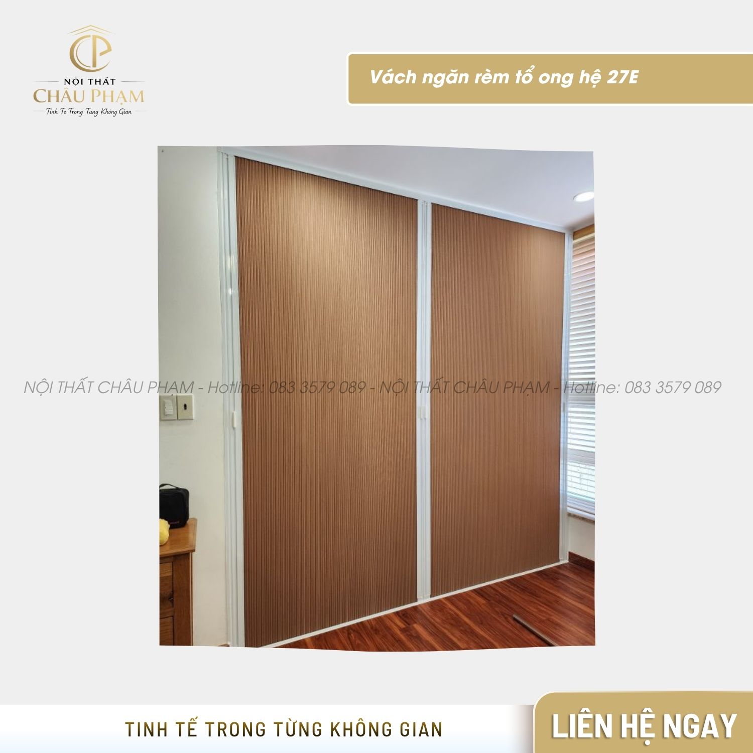 Vách ngăn rèm tổ ong hệ 27E (11)