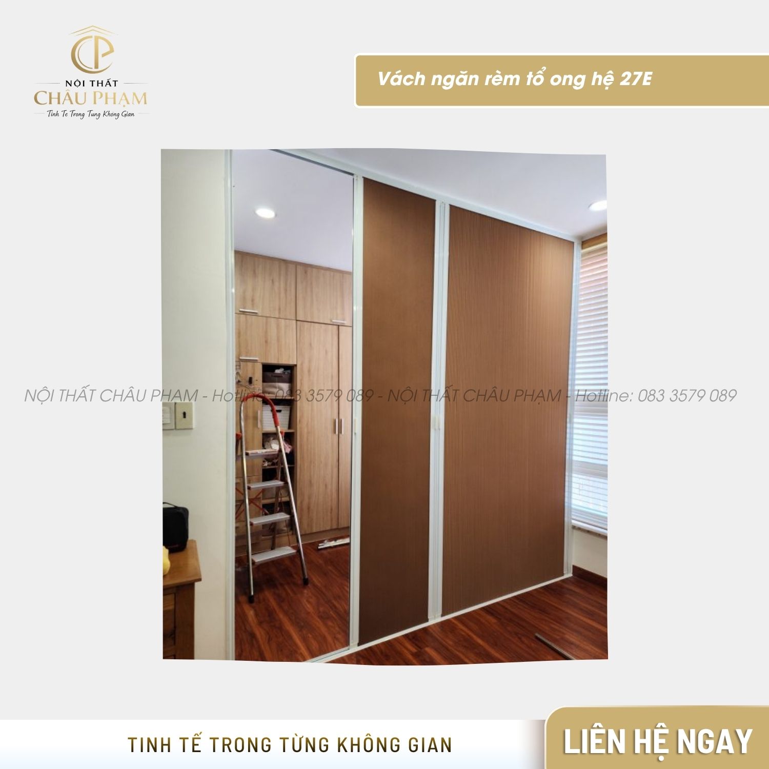 Vách ngăn rèm tổ ong hệ 27E (12)