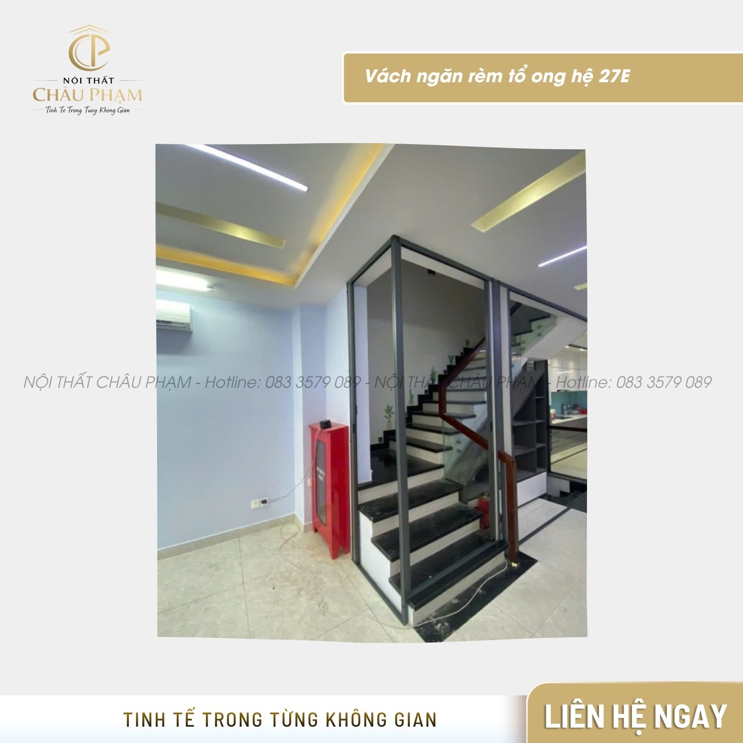 Vách ngăn rèm tổ ong hệ 27E (4)