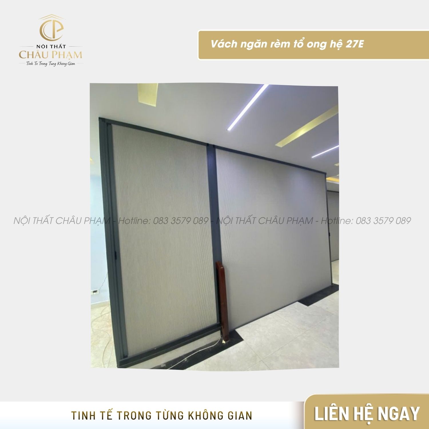 Vách ngăn rèm tổ ong hệ 27E (5)