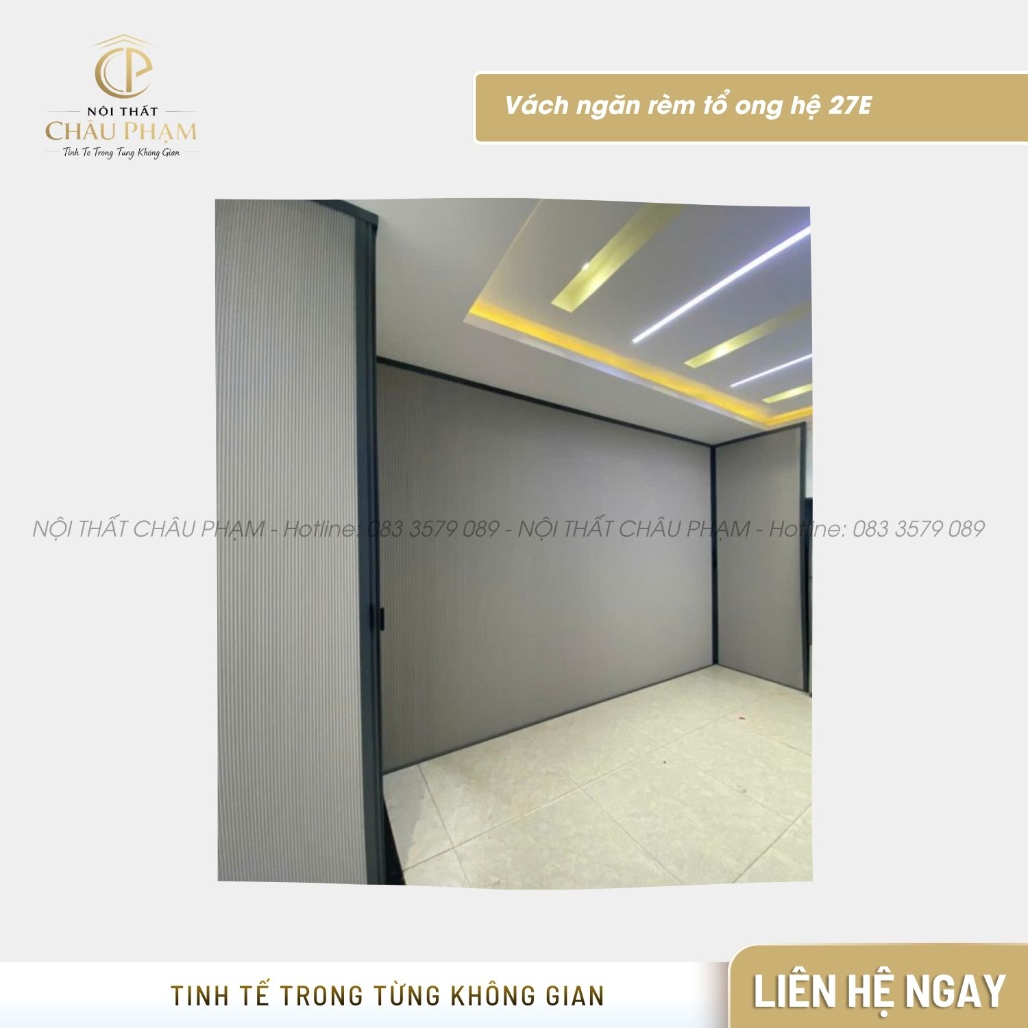 Vách ngăn rèm tổ ong hệ 27E (6)