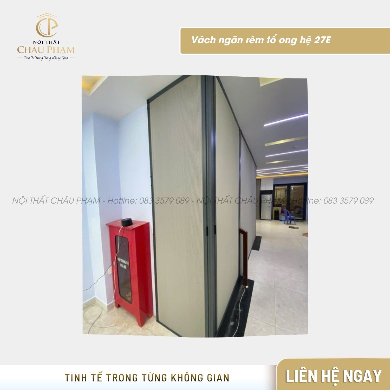 Vách ngăn rèm tổ ong hệ 27E (7)