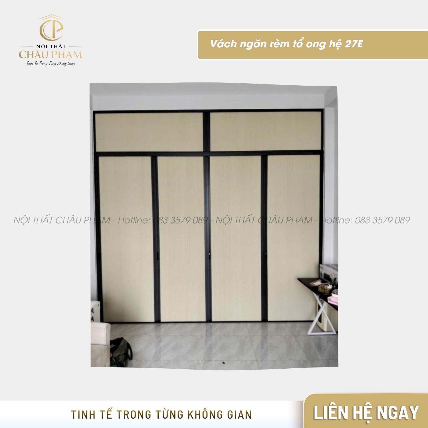 Vách ngăn rèm tổ ong hệ 27E (8)