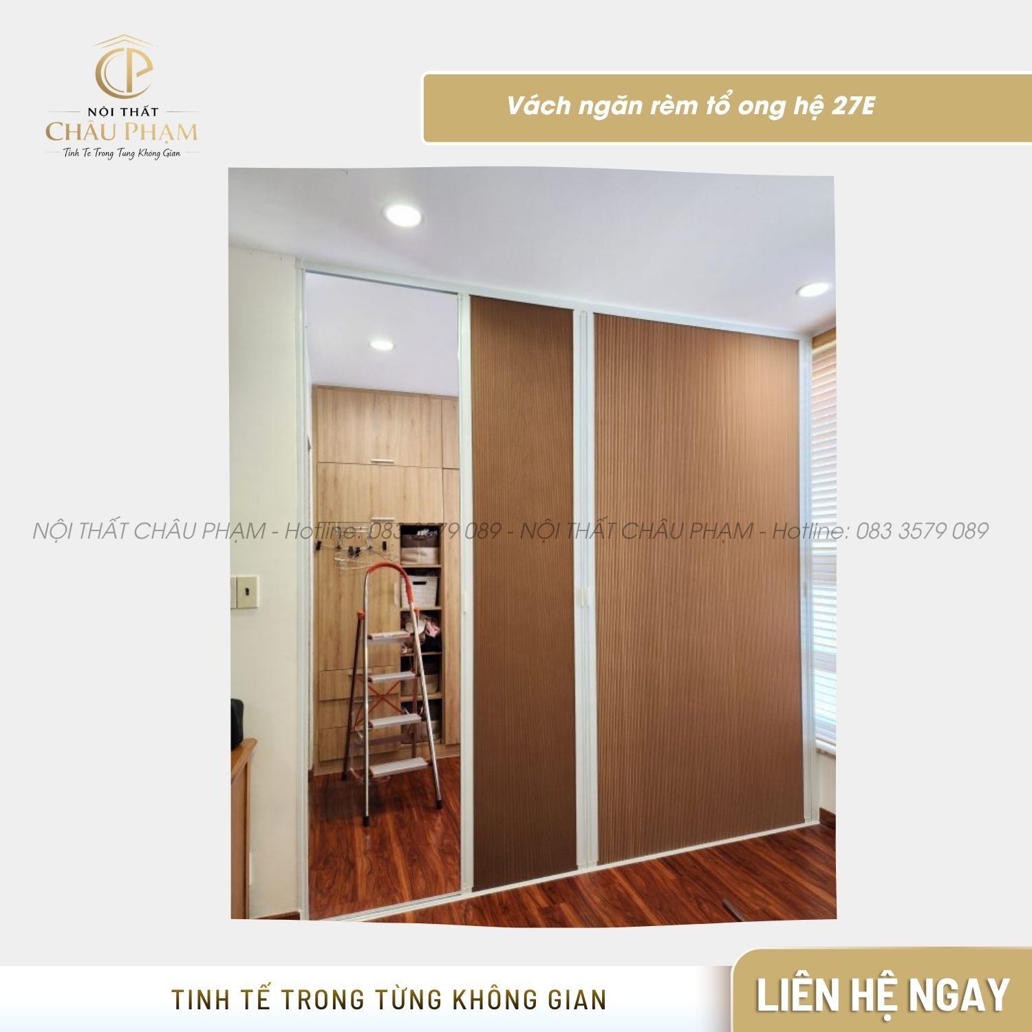 Vách ngăn rèm tổ ong hệ 27E