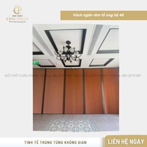 Vách ngăn rèm tổ ong hệ 45