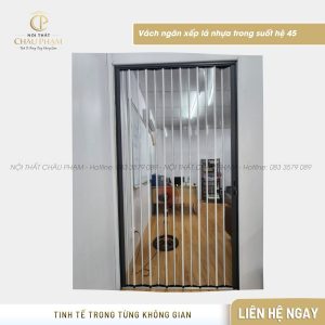 Vách ngăn xếp lá nhựa trong suốt hệ 40